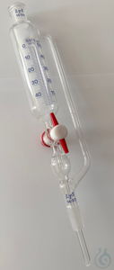 Tropftrichter, graduiert, Tropfenzähler, Druckausg.-Rohr 50ml, PTFE-Reiber,14/23 Tropftrichter...